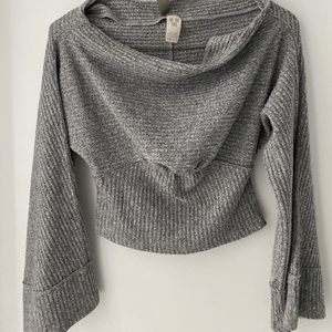 Free people of the shoulder bell sleeve sweater